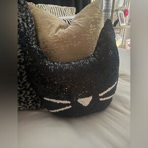 PB Teen Emily & Meritt Sequin Cat Pillow